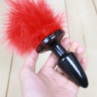 Анальная пробка QRTA из силикона с пушистым маленьким хвостиком photo 1