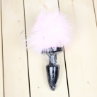 Анальная пробка QRTA из силикона с пушистым маленьким хвостиком photo 6