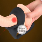 Силиконовая анальная пробка-массажер с кольцом для пениса photo 1