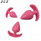 Анальная пробка из силикона ZCZ WA018b, 3 шт. photo 2