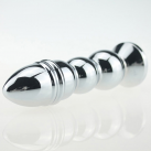 Большая анальная пробка из нержавеющей стали со стразом photo 6