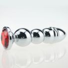 Большая анальная пробка из нержавеющей стали со стразом photo 5