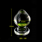 Анальная пробка, диаметр 55 мм, прозрачное стекло photo 4