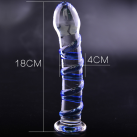 Фаллоимитатор из стекла, 18 х 4 см photo 2