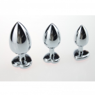 Анальная пробка с кристалом-3 шт./лот photo 3