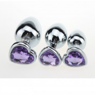 Анальная пробка с кристалом-3 шт./лот photo 4