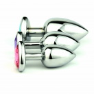 Анальная пробка с кристалом-3 шт./лот photo 5