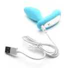 Вібропробка і масажер простати 2в1 KISTOY Gordon Blue з пультом ДК, гнучка ніжка photo 8