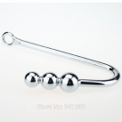 Анальный крюк. С 3 шариками. Нержавеющая сталь. photo 1