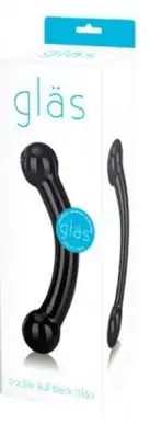 Стимулятор стеклянный BULL BLACK DILDO photo 2