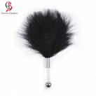 Мини анальная пробка со стальным шариком и пушистым хвостиком photo 2