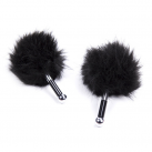 Мини анальная пробка со стальным шариком и пушистым хвостиком photo 3