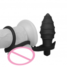 Силиконовый анальный вибратор с 2 кольцами photo 6