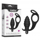 Силиконовый анальный вибратор с 2 кольцами photo 3