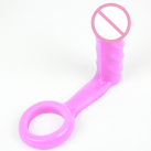 Силиконовая анальная пробка с кольцом для пениса photo 2