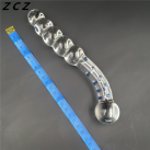 Двойной фаллоимитатор ZCZ WQ176 из стекла photo 3