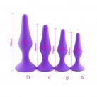 Анальная пробка 4 размера ASEXO  photo 4