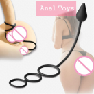 Анальная пробка с кольцами. Силикон. photo 3