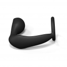 Черный силиконовий массажер простаты Erection с кольцом для пениса photo 6