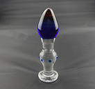 Анальная пробка стеклянная двухцветная photo 2