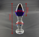 Анальная пробка стеклянная двухцветная photo 1