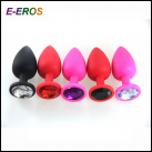 Разноцветные анальные пробки с кристалами photo 2