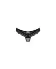 Напівпрозорі трусики з підвіскою Obsessive Ivannes panties black 2XL/3XL, чорні photo 3