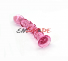 Скляний фалоімітатор, колір рожевий photo 1