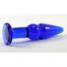 Гладкая анальная пробка, цвет синий photo 4