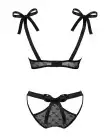 Напівпрозорий еротичний комплект Obsessive Obsessivia 2-pcs set black S/M, бюстгальтер та трусики photo 4