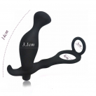 Силиконовый массажер простаты с кольцом для пениса и вибрацией photo 3