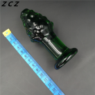 Анальная пробка стеклянная, зеленый photo 3