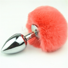 Металлическая анальная пробка GS0039 с хвостиком, 10 цветов photo 3