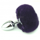 Металлическая анальная пробка GS0039 с хвостиком, 10 цветов photo 4