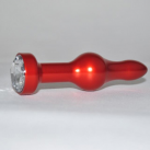 Анальная пробка красная с нержавеющей стали  photo 1