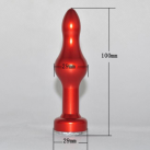 Анальная пробка красная с нержавеющей стали  photo 3