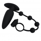 Анальний корок з кільцем для пеніса. Вібраційна. Силікон. photo 6