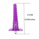 Анальная пробка с вибрацией, цвет фиолетовый photo 3