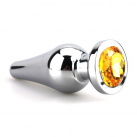 Металлическая анальная пробка со стразом photo 6