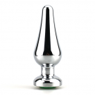 Металлическая анальная пробка со стразом photo 4