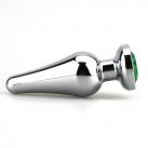 Металлическая анальная пробка со стразом photo 1