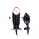 Надувной черный фаллоимитатор водонепроницаемый photo 3