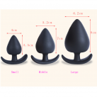 Гладкая силиконовая анальная пробка, водонепроницаемая photo 1