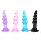 Анальная пробка ребристая, черная photo 1