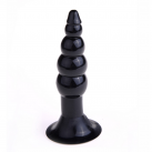 Анальная пробка ребристая, черная photo 2
