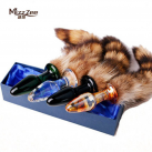 Анальные пробки 3-х цветов MizzZee с хвостами photo 2