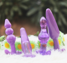 Анальные пробки фиолетовые - 4 шт./компл.  photo 2