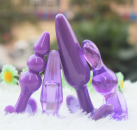 Анальные пробки фиолетовые - 4 шт./компл.  photo 4