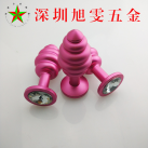 Металлическая анальная пробка BUTT PLUG со стразом, 77 х 29 мм photo 4