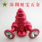 Металлическая анальная пробка BUTT PLUG со стразом, 77 х 29 мм photo 2